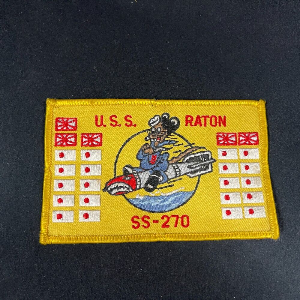 US Navy USS Raton SS 270 Submarine Embroidered Patch
